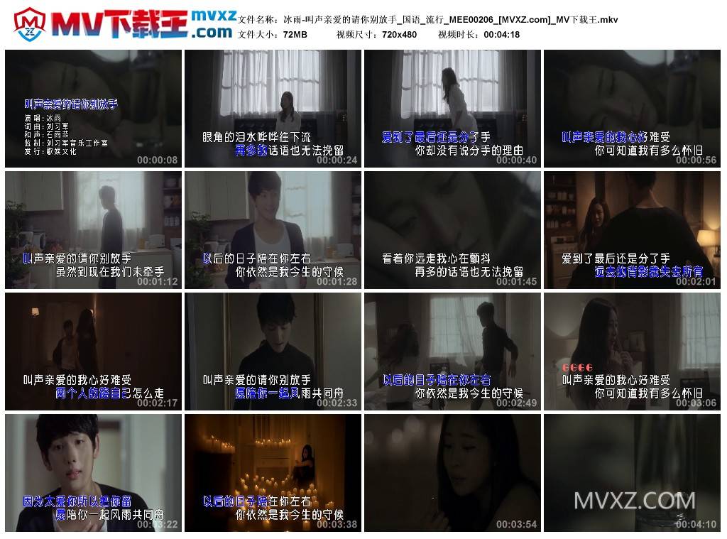 冰雨-叫声亲爱的请你别放手_国语_流行_MEE00206